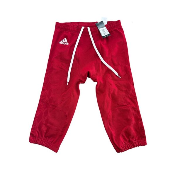 Adidas Mens Tech Fit Red Primeknit  Football Pants White Drawstring Size XL - Picture 1 of 5